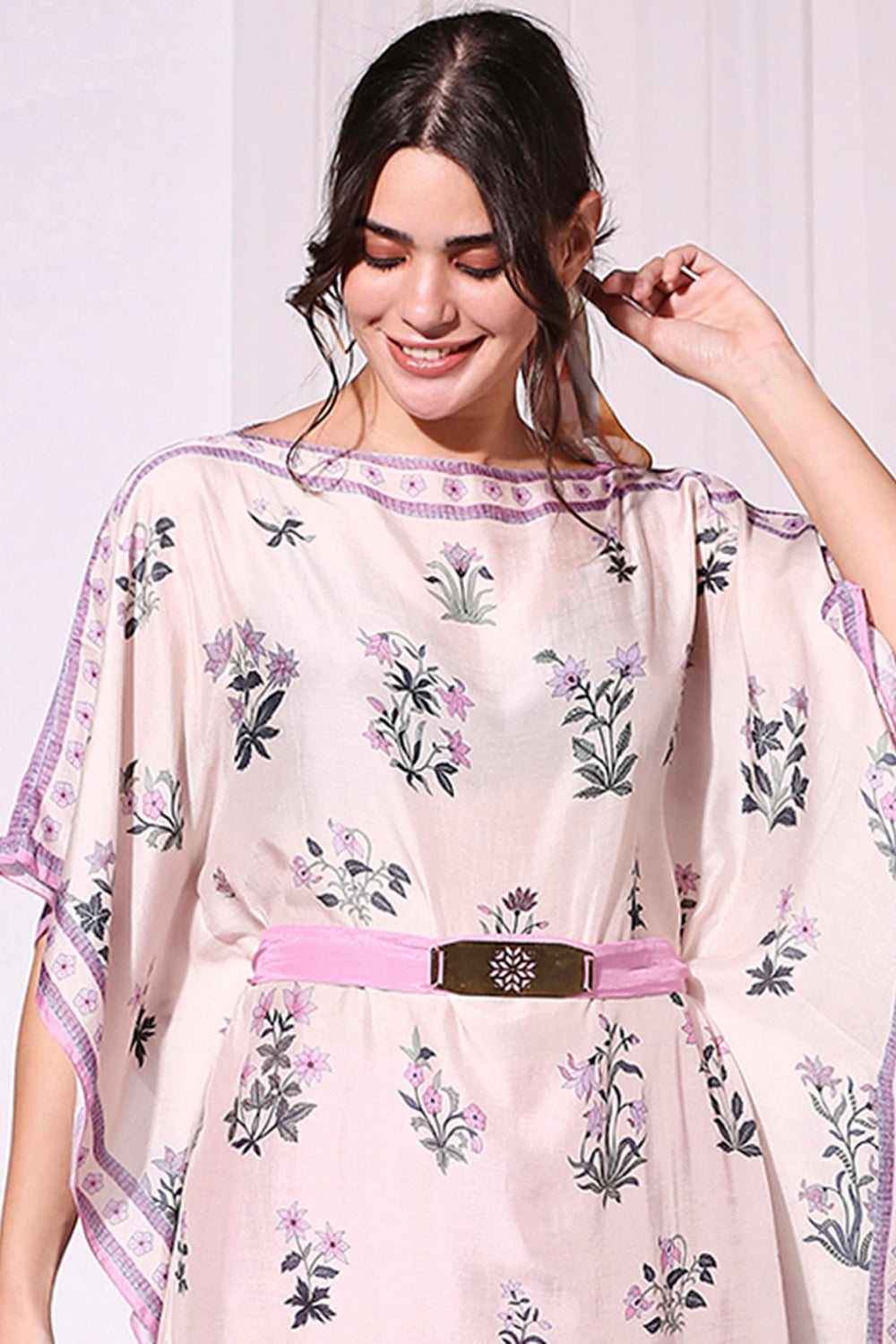 Pastel Floral Kaftaan Set