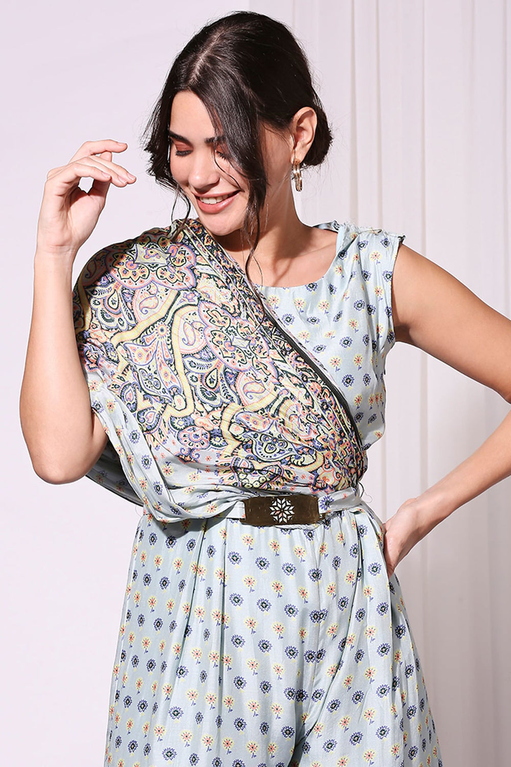 Ethnic Pastel Printed Jumpsuit