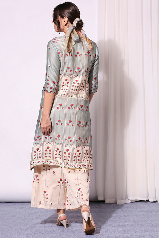 Floral Printed Co-Ord Set And Jacket