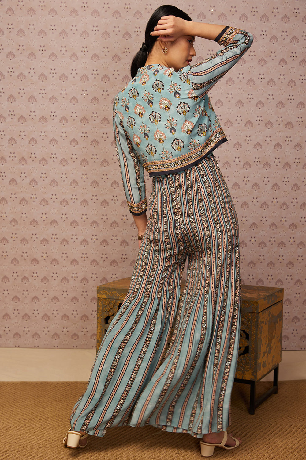 Sarouk Printed Jumpsuit With Jacket