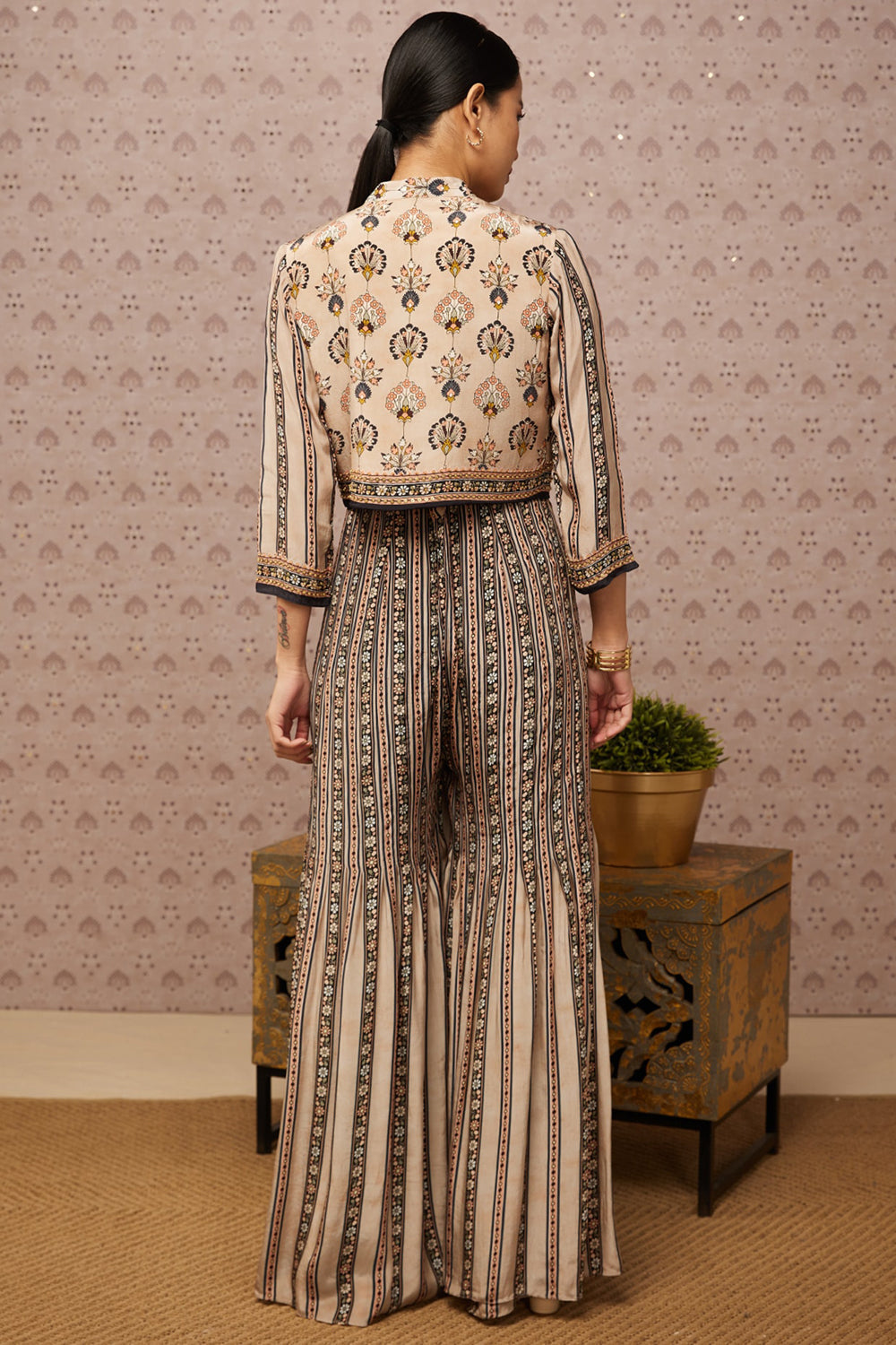Sarouk Printed Jumpsuit With Jacket