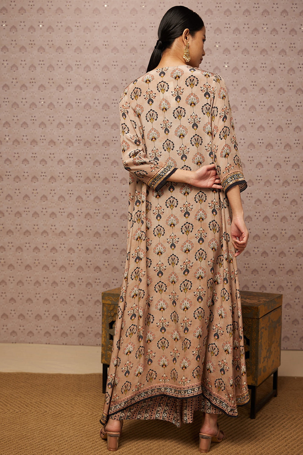 Sarouk Embroidered Co-Ord Set With Jacket