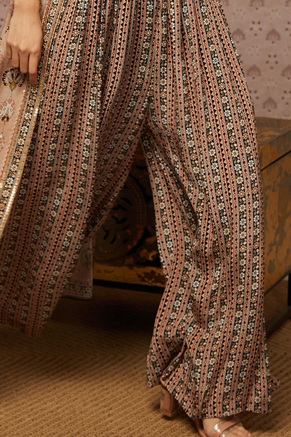 Sarouk Embroidered Co-Ord Set With Jacket