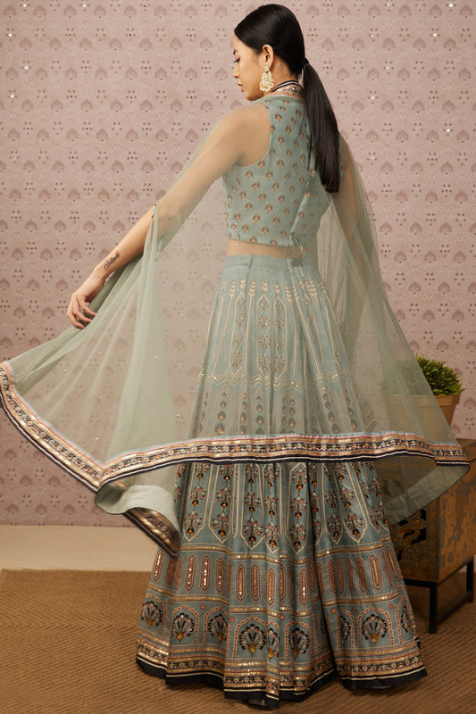 Sarouk Embroidered Lehenga Set With Dupatta