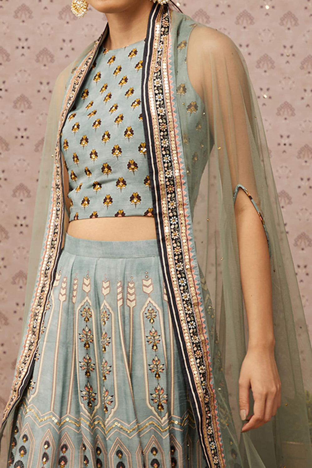 Sarouk Embroidered Lehenga Set With Dupatta