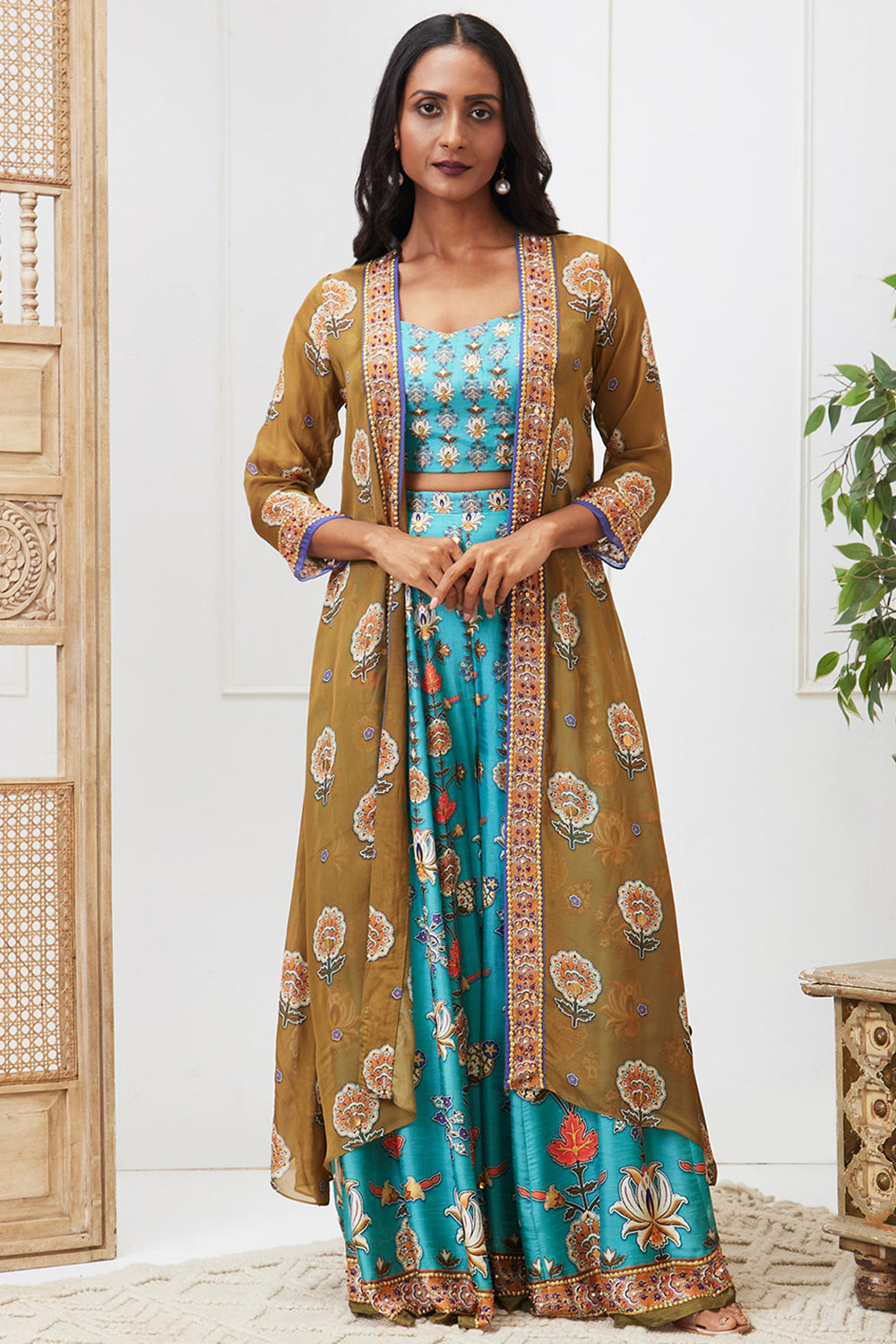 Tabriz Embroidered Palazzo Set