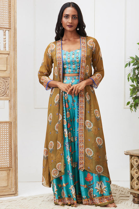 Tabriz Embroidered Palazzo Set