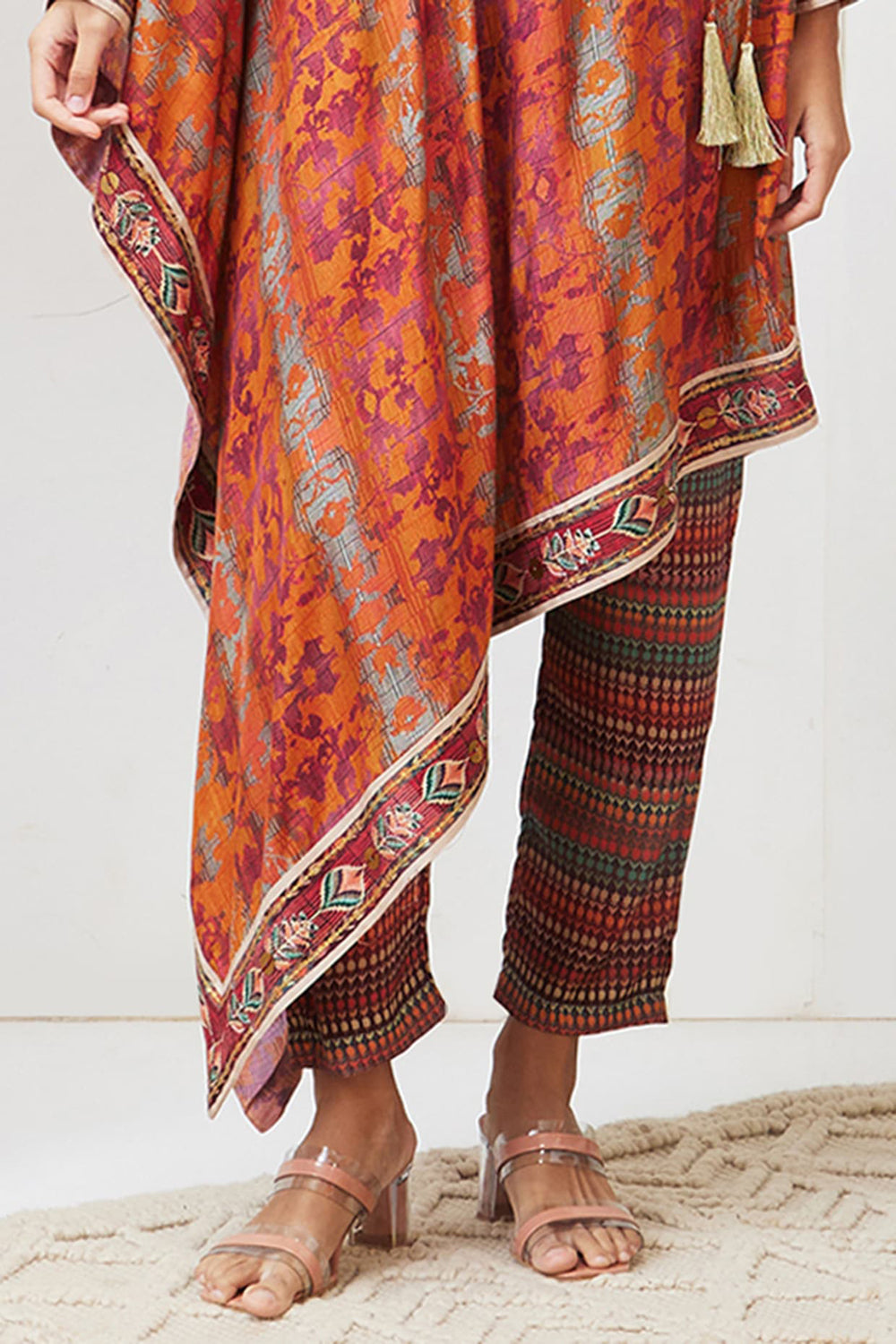 Adah Printed Asymmetric Kurta Set