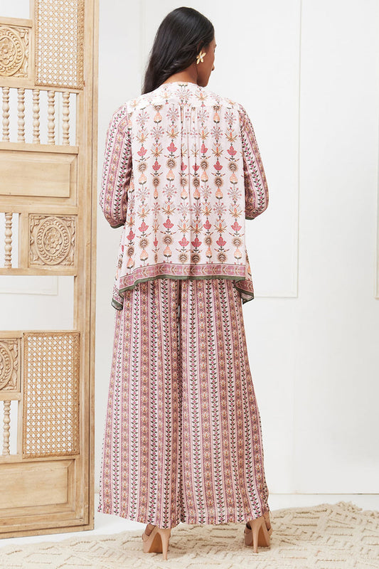 Tabriz Embroidered Co-Ord Set With Jacket