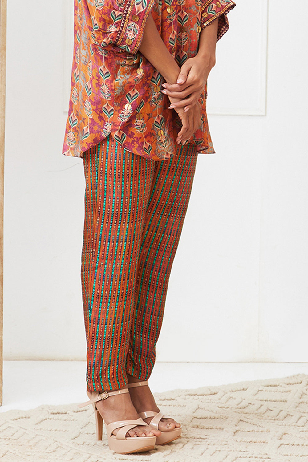 Adah Embroidered Kimono Co-Ord Set