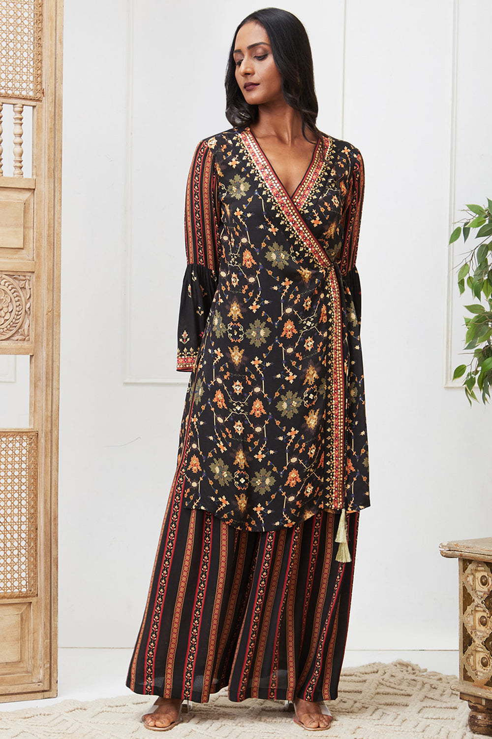 Zahra Printed Angarkha Kurta Set