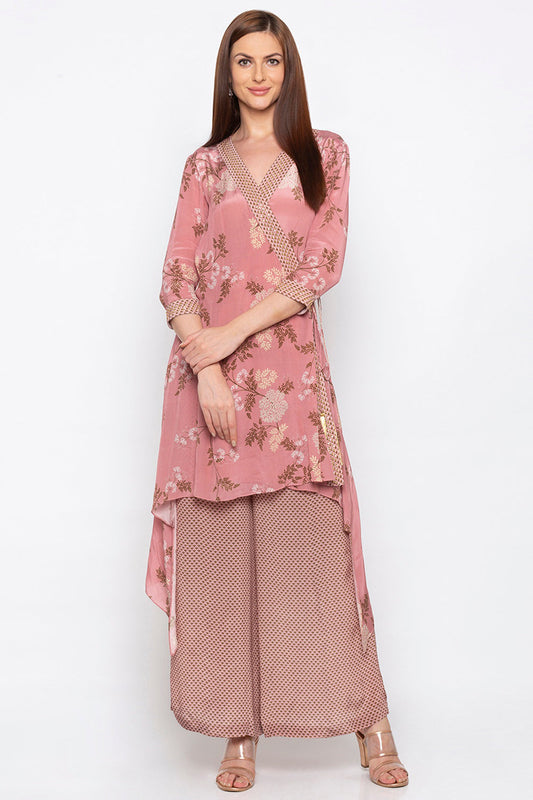 Windance Embroidered Kurta With Printed Pants