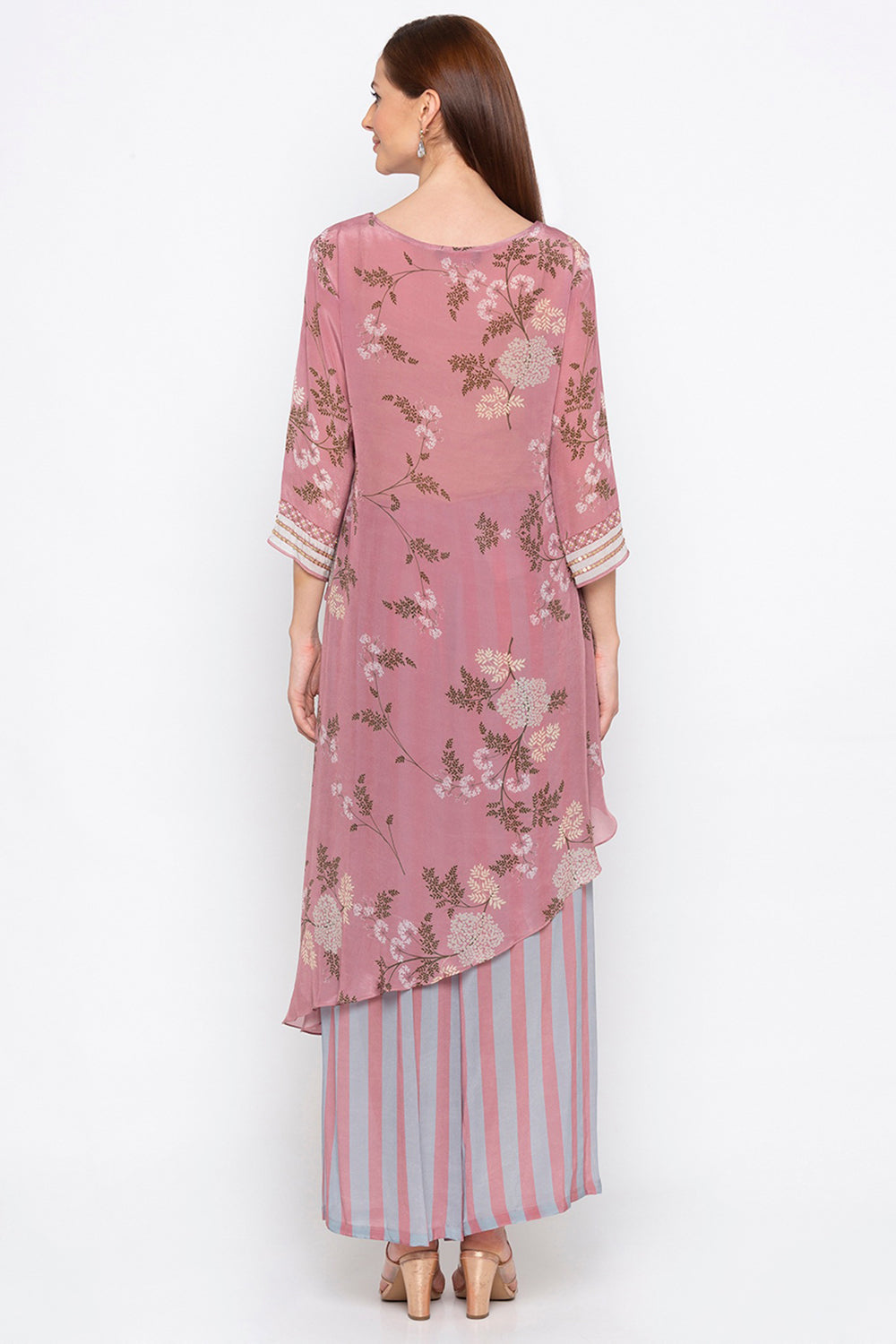 Windance High-Low Printed Top With Pants