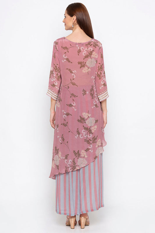 Windance High-Low Printed Top With Pants