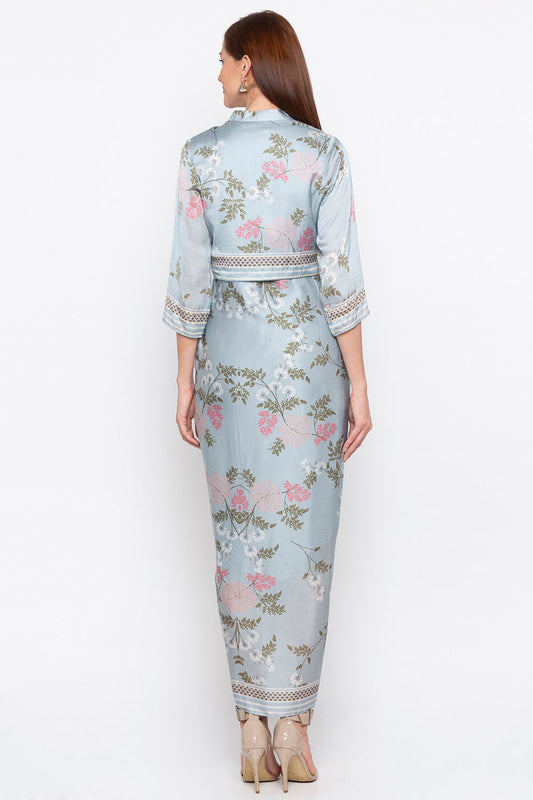 Windance Printed Dress With Short Jacket