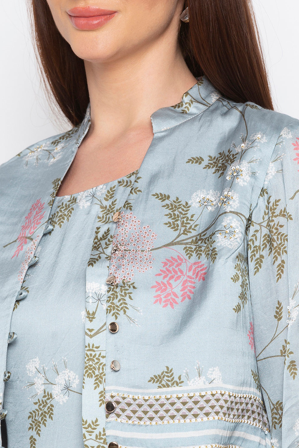 Windance Printed Dress With Short Jacket