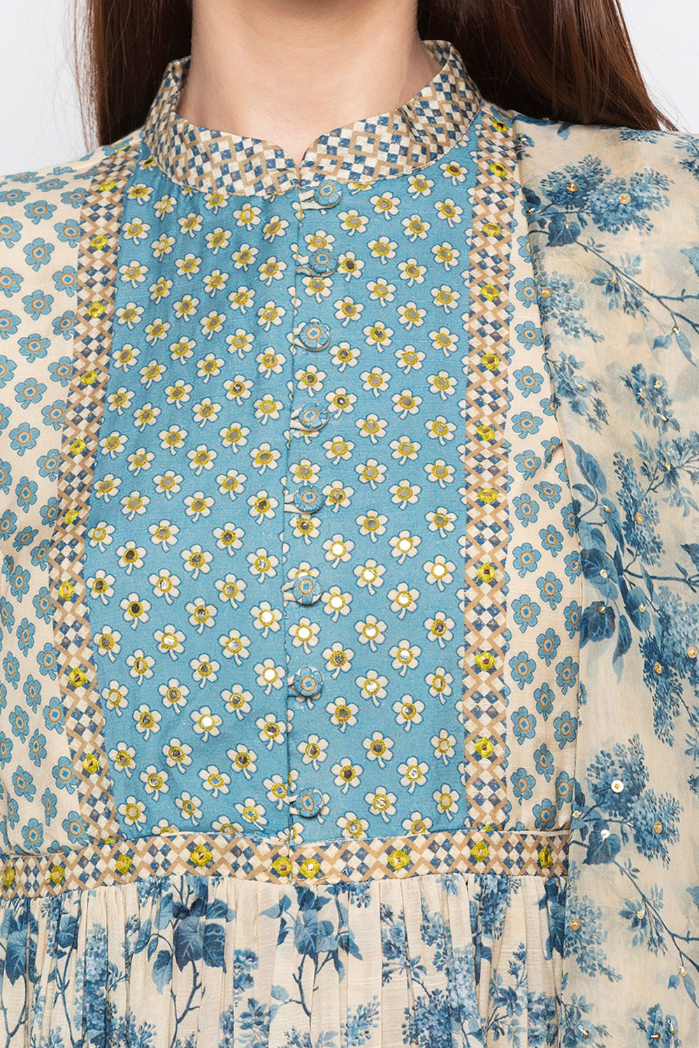 Applique Printed Sharara Set With Dupatta