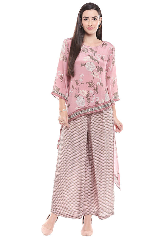 Windance Printed Asymmetrical Kurta With Palazzos