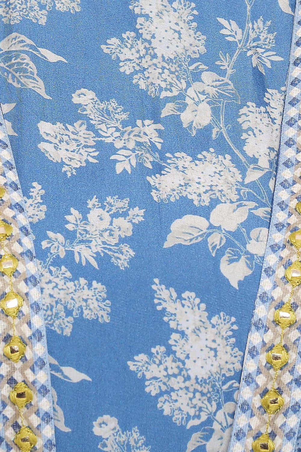 Applique Printed Dress Wih Jacket