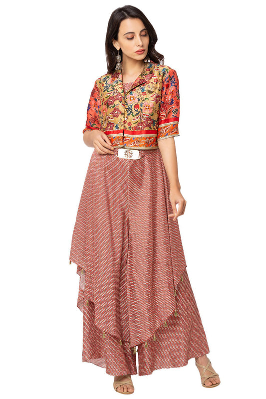 Double Layer Pant Jumpsuit With Jacket