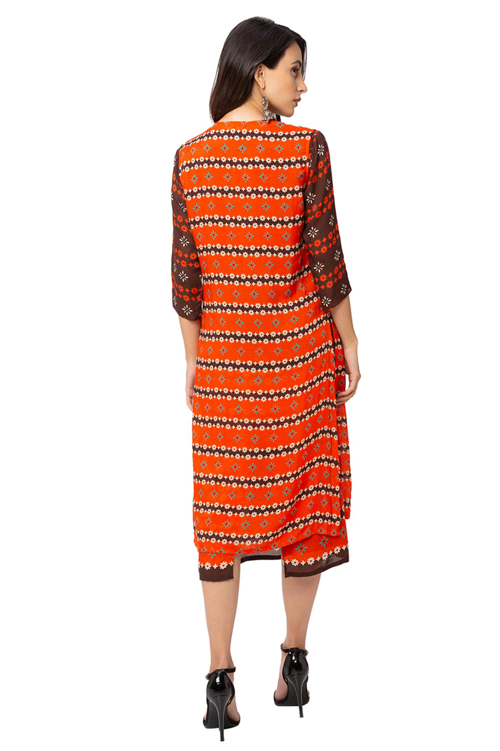 Printed Dress With Jacket