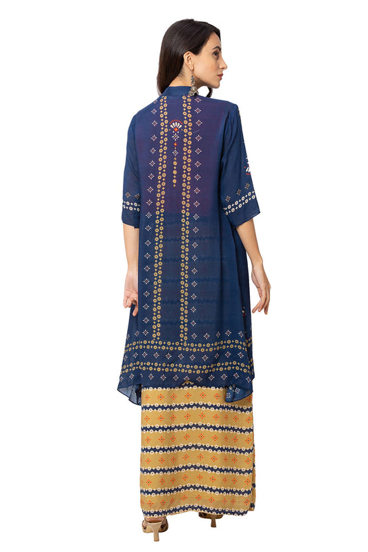 Printed Skirt With Top And Jacket