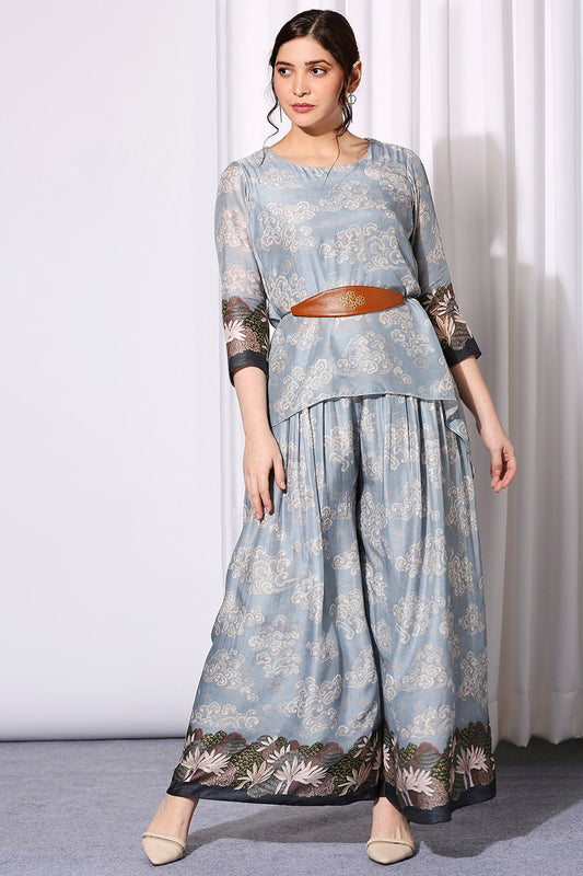 Conversational Printed Asymmetrical Co-Ord Set