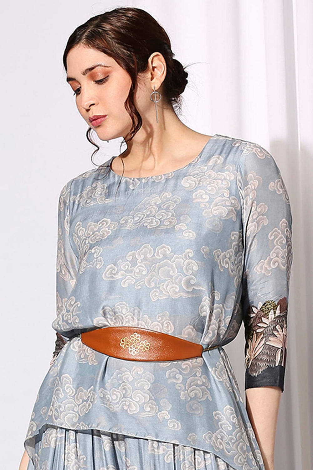 Conversational Printed Asymmetrical Co-Ord Set