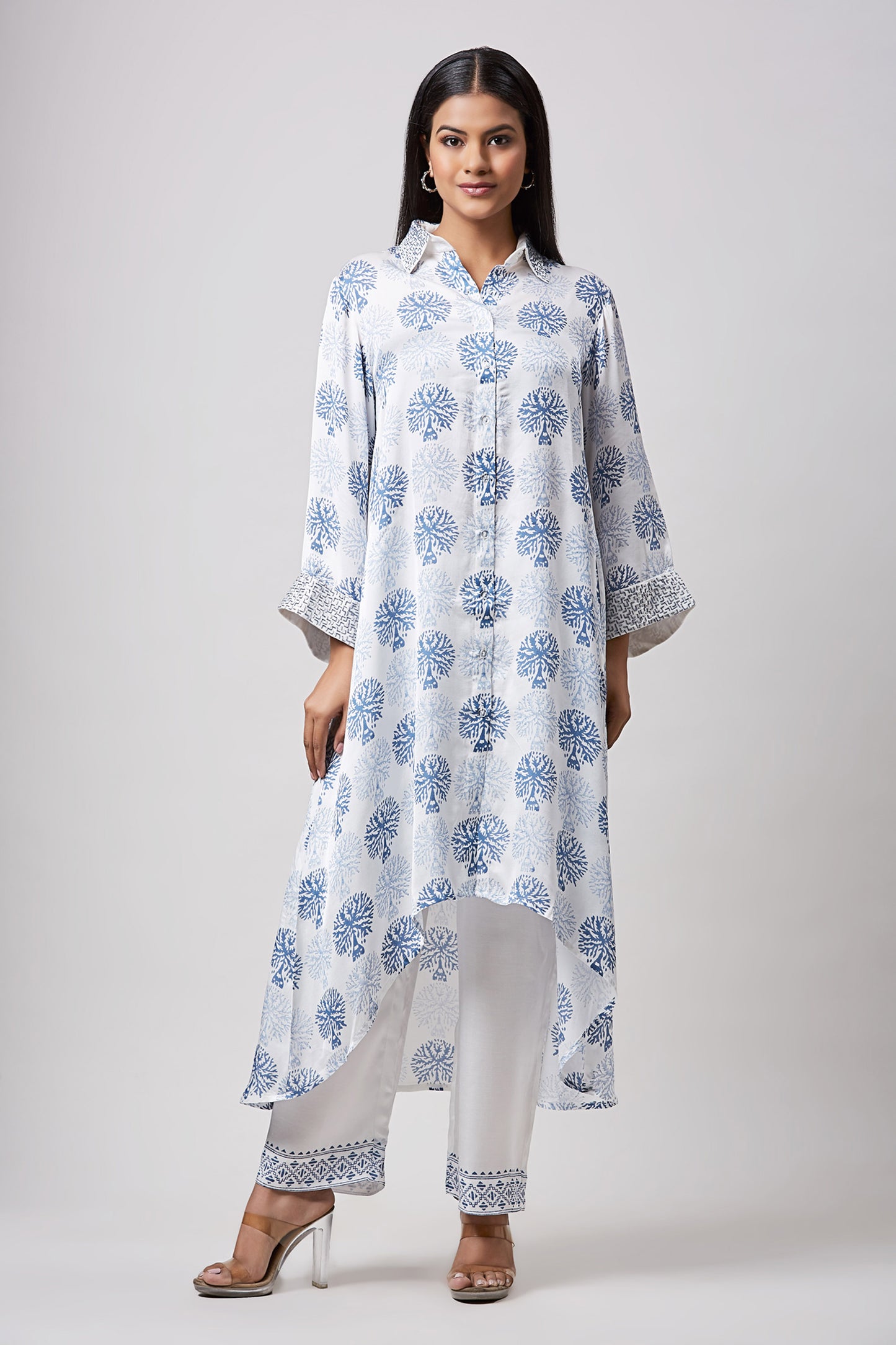 Modal Block Printed Abstract Motif Shirt