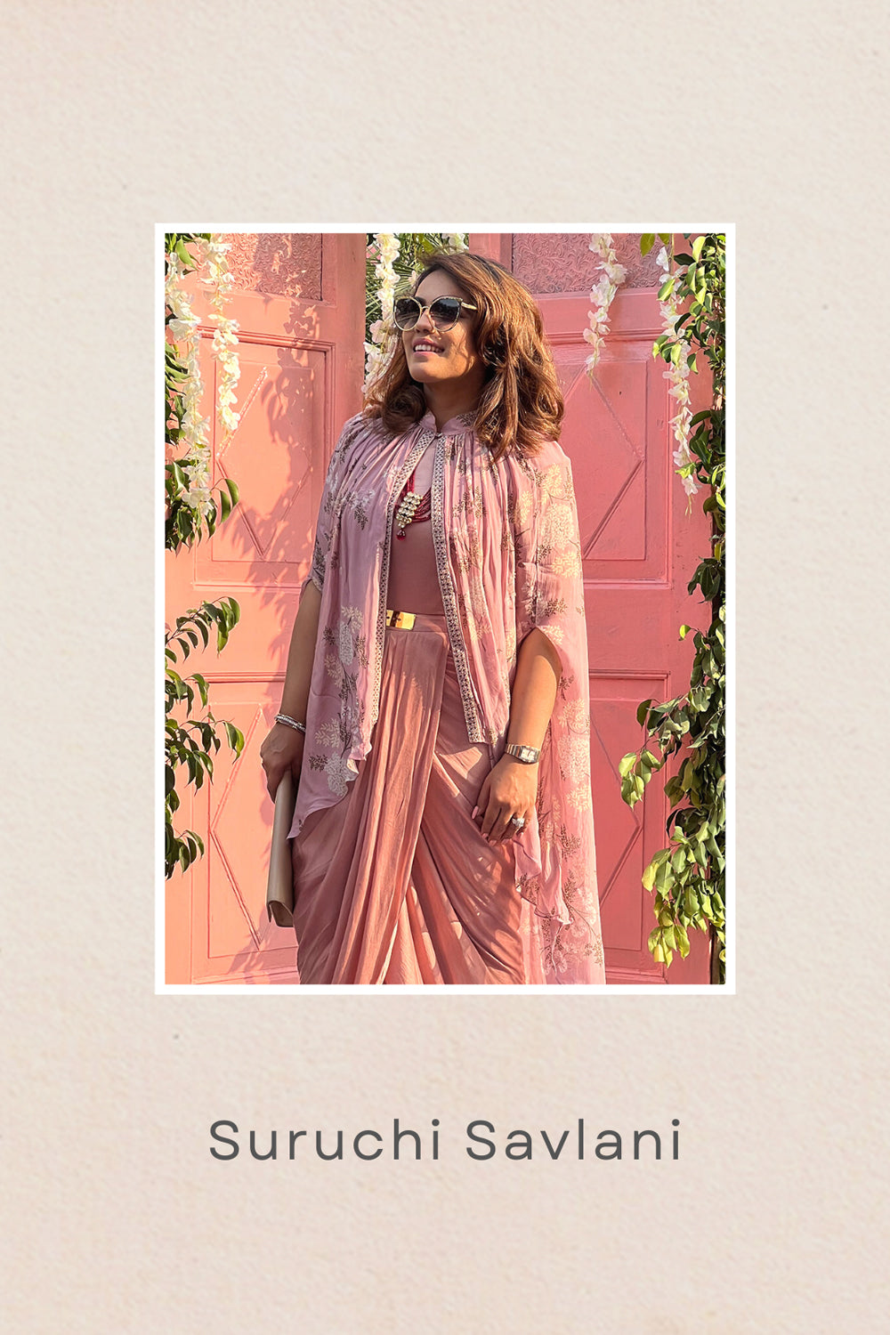 Windance Printed Drape Dress With Cape