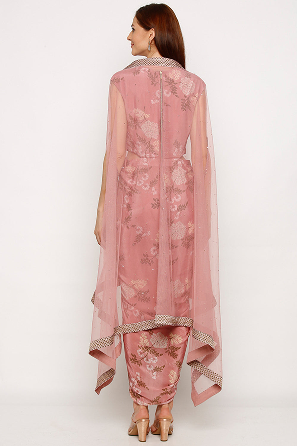 Windance Printed Dress With Cape