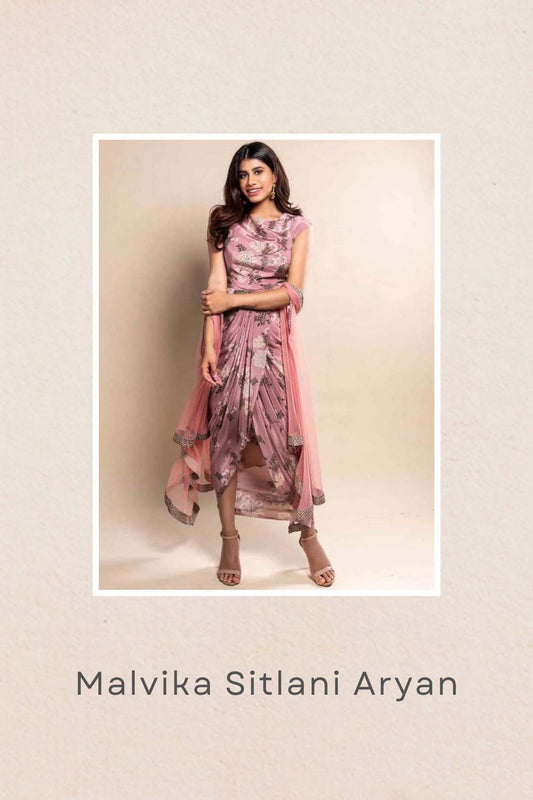 Windance Printed Dress With Cape