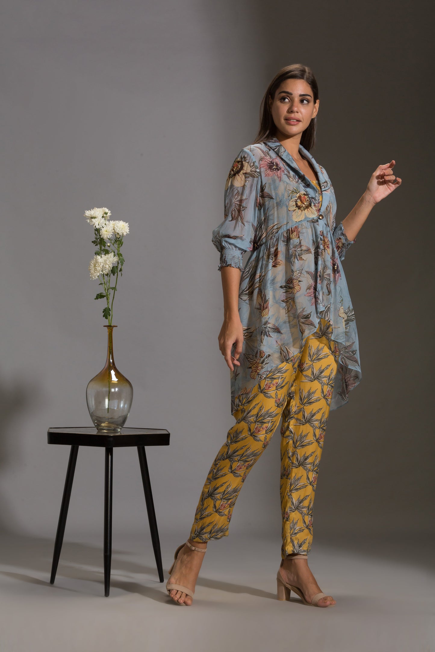 Anthia Floral  Printed Jumpsuit With Jacket