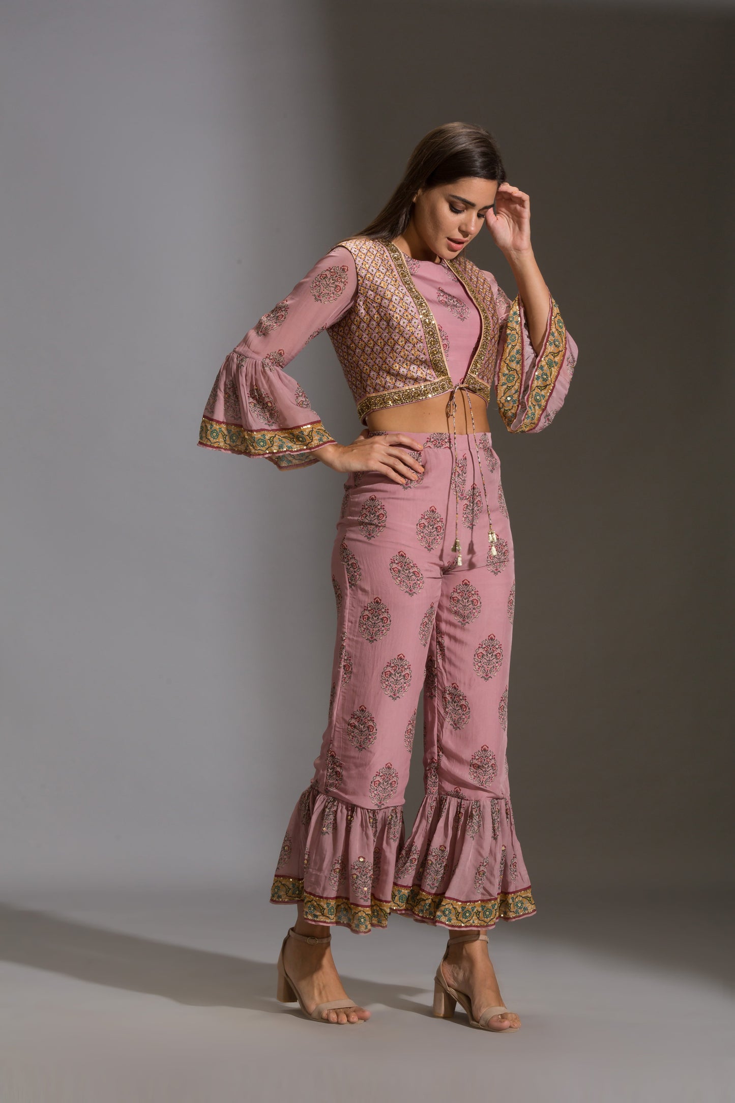 Muasir Paisley Printed Co-Ord Set With Jacket