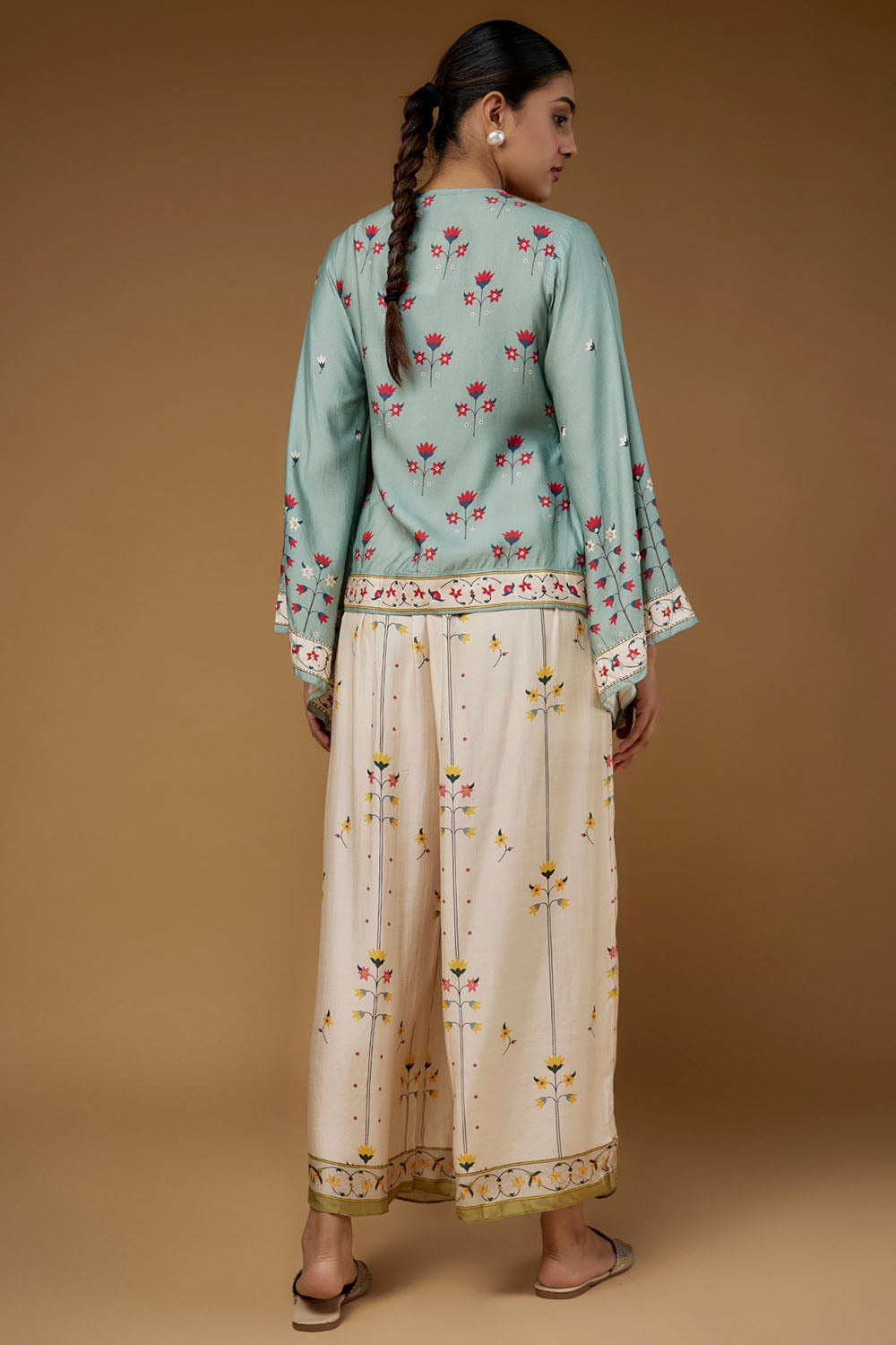 Chanderi Ivory Printed Co-Ord Set