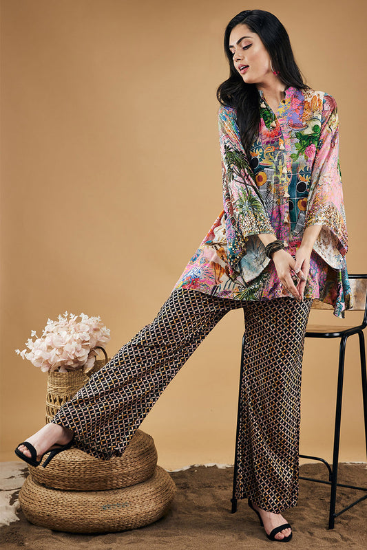 Tropical Twilight Embellished Kurta Set