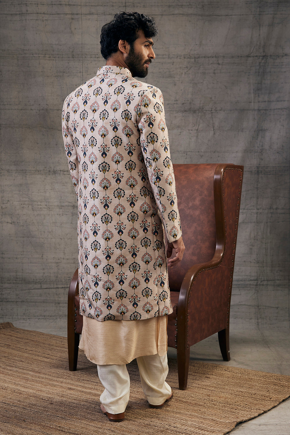 Sarouk Printed Sherwani Set