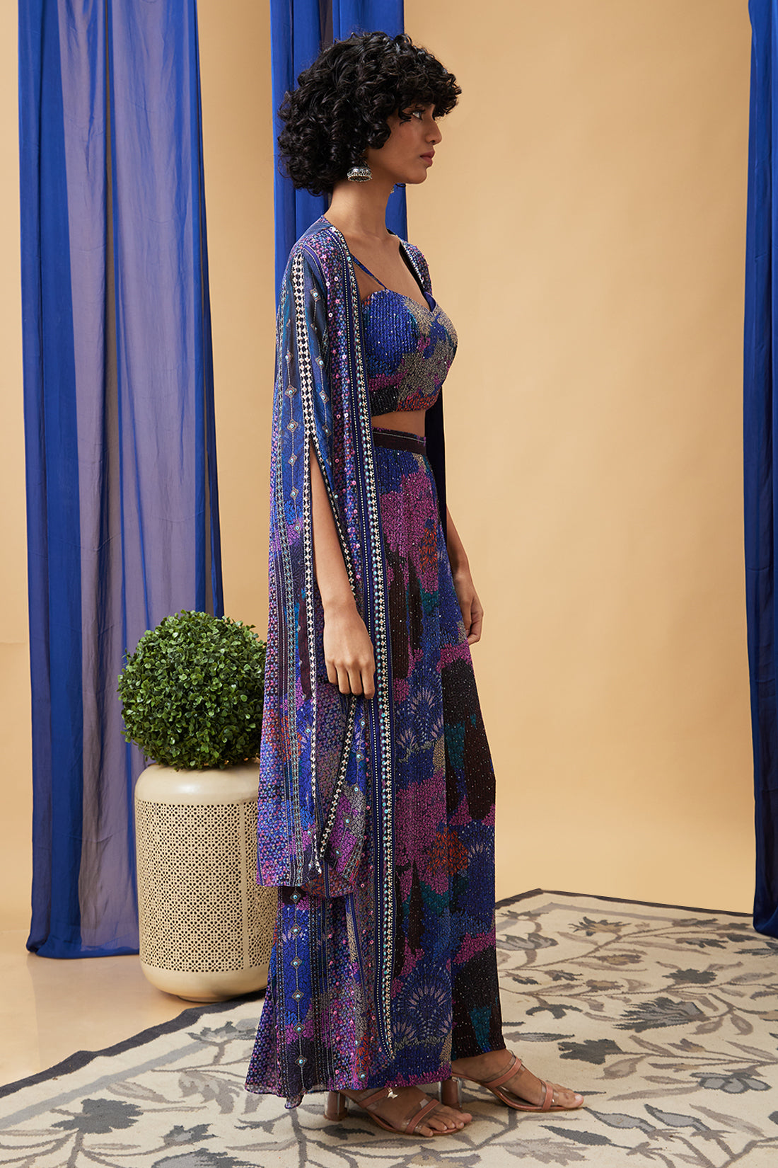 Zaynab Sequin Co-Ord Set With Jacket