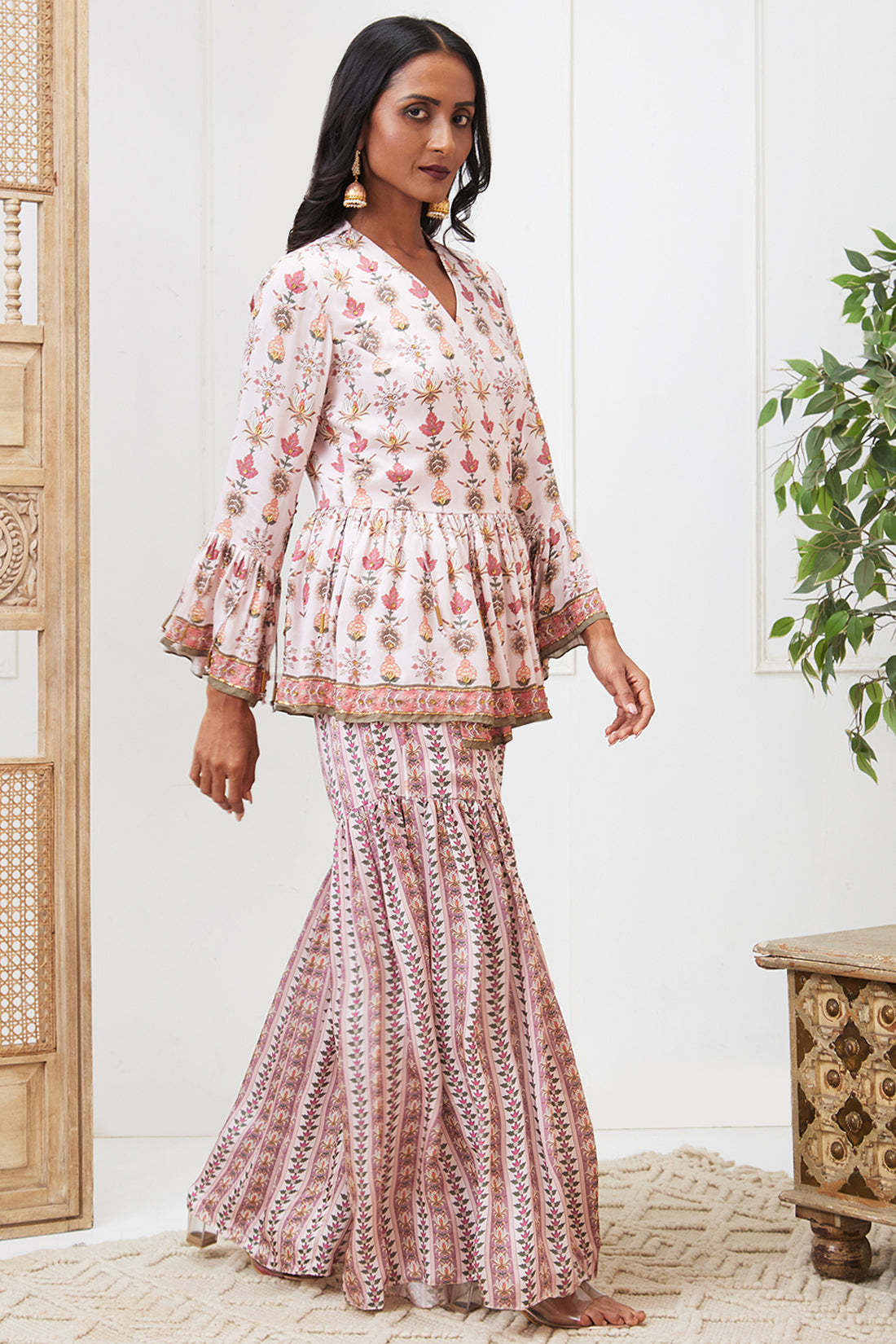 Tabriz Embroidered Sharara Set