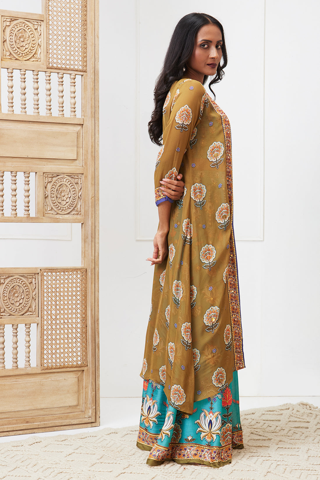 Tabriz Embroidered Palazzo Set