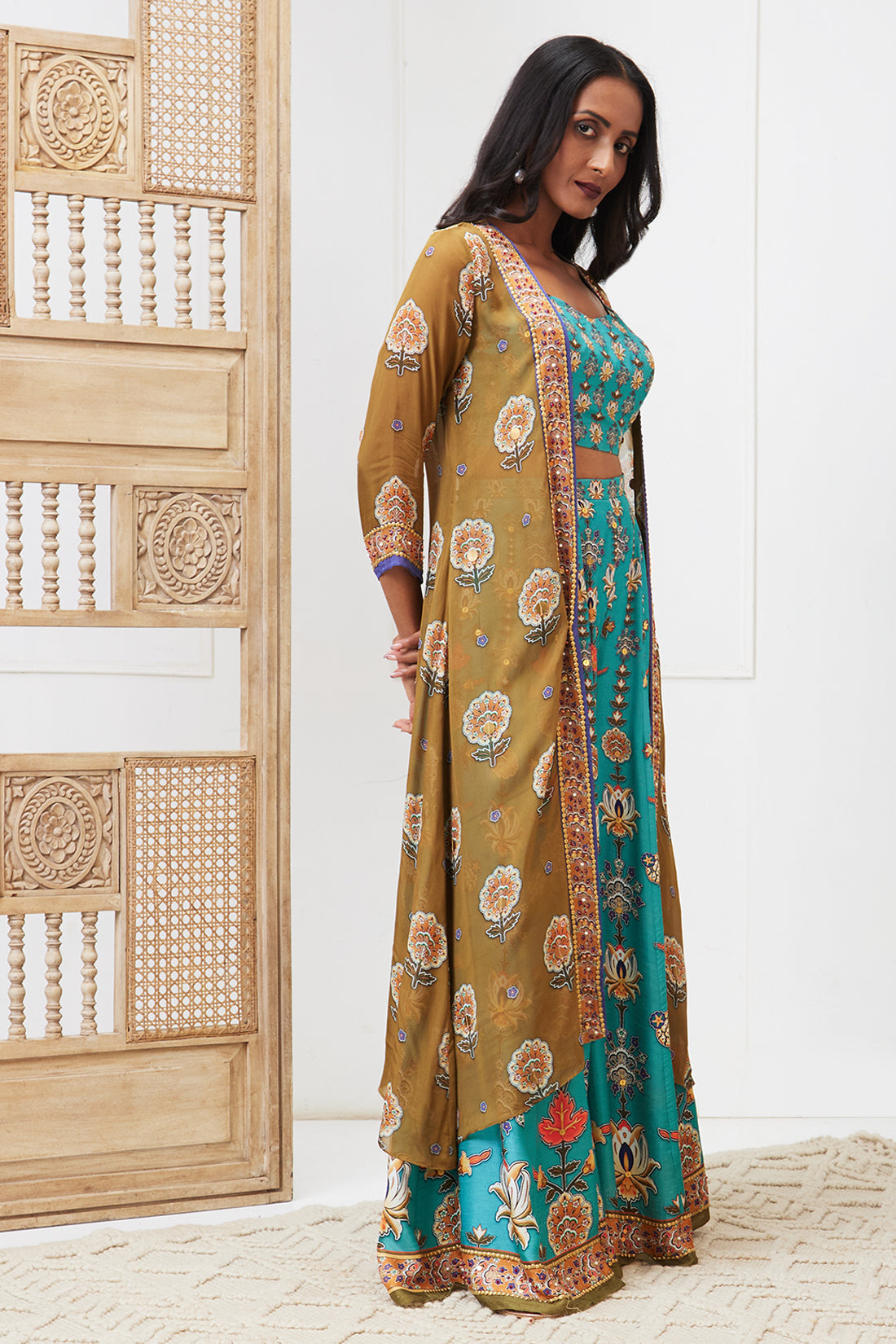 Tabriz Embroidered Palazzo Set