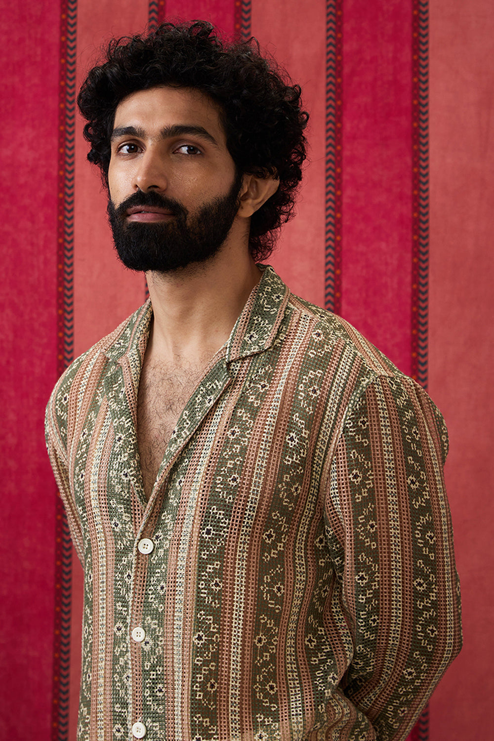 Bandhej Long Prnted Shirt With Pants