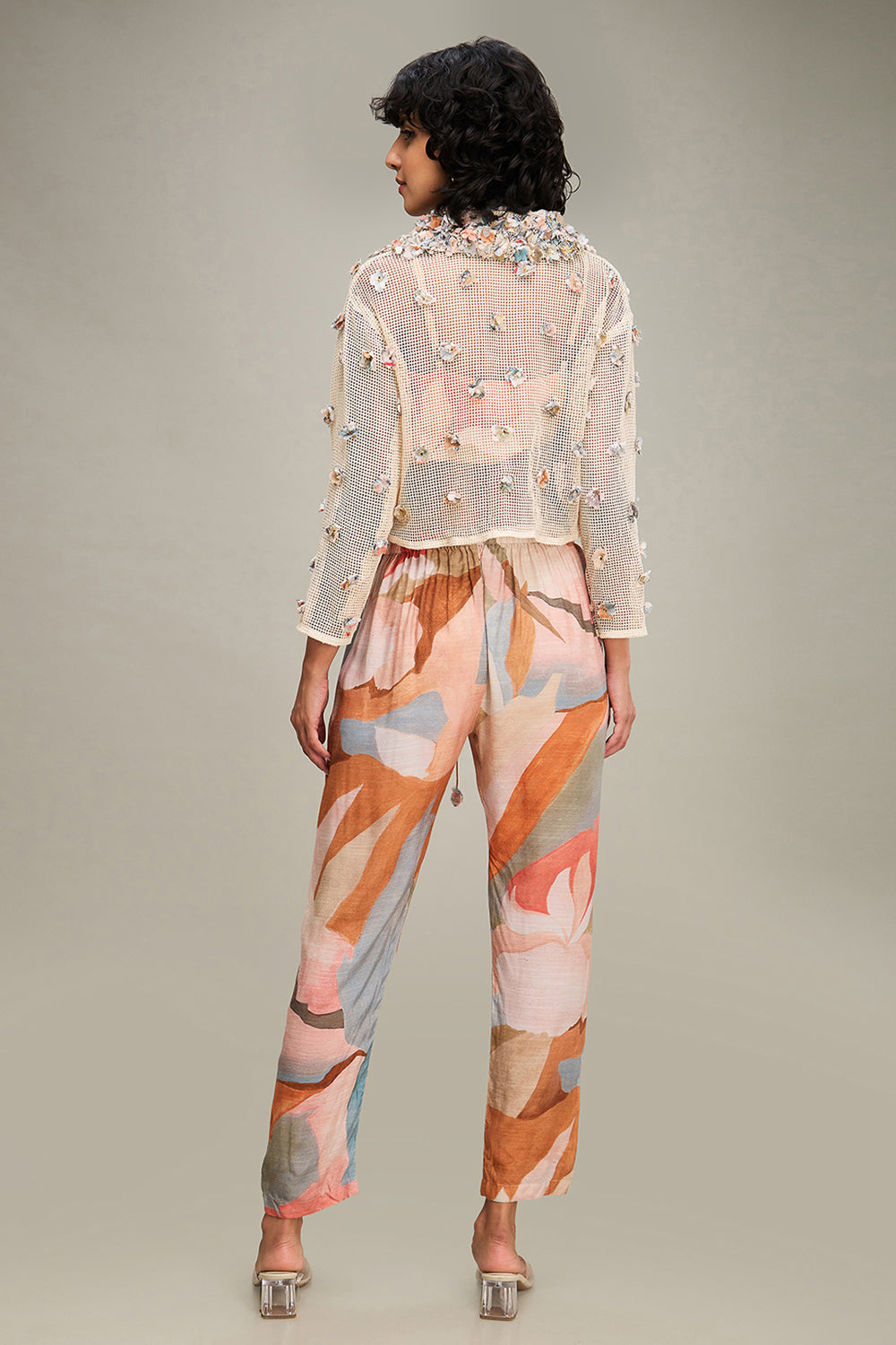 Conversation Embellished Co Ords With Jacket