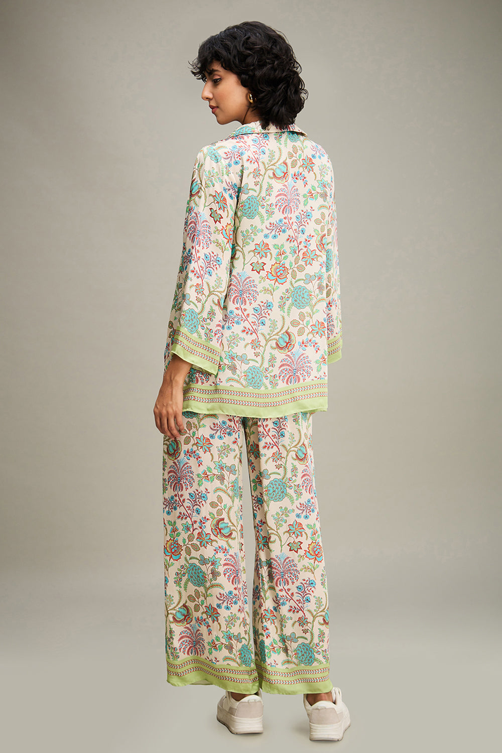 Mehr Printed Co Ord Set With Jacket