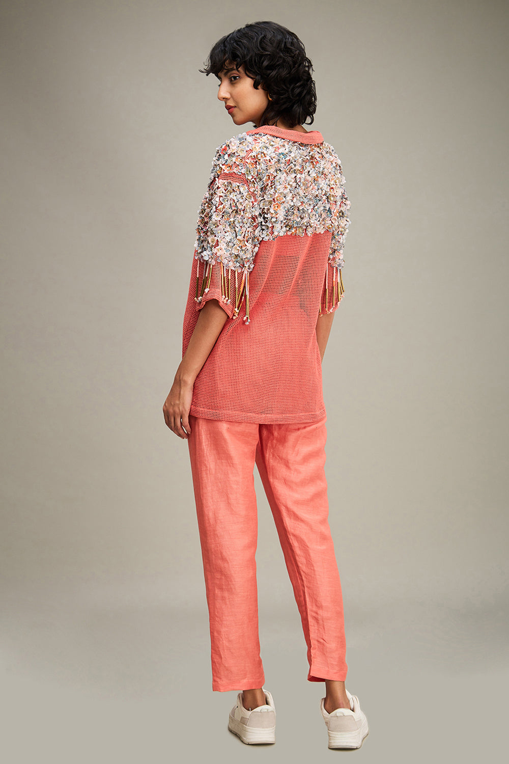 Conversational Co-Ord With Embellished Jacket.