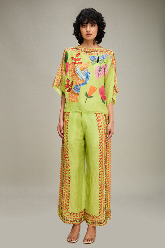 Avian Canopy Embellished Kimono Co Ord Set