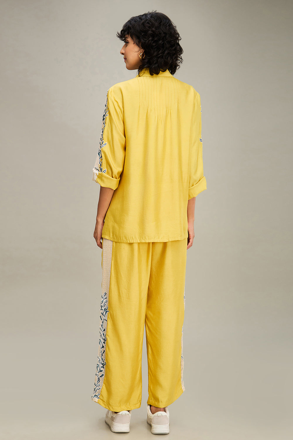 Yellow Zinnia Applique Co-Ord Set