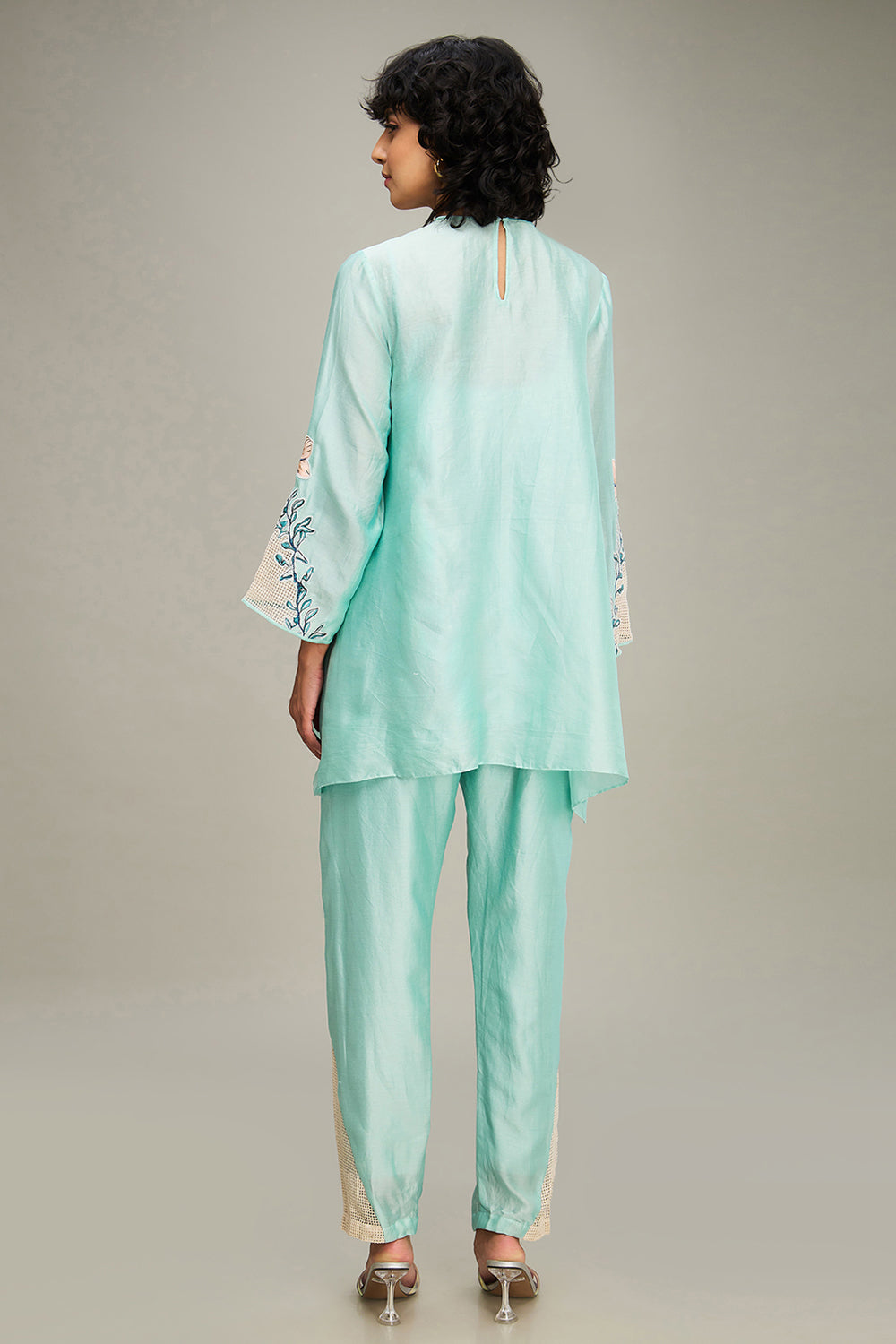 Mint Green Zinnia Applique Co-Ord Set