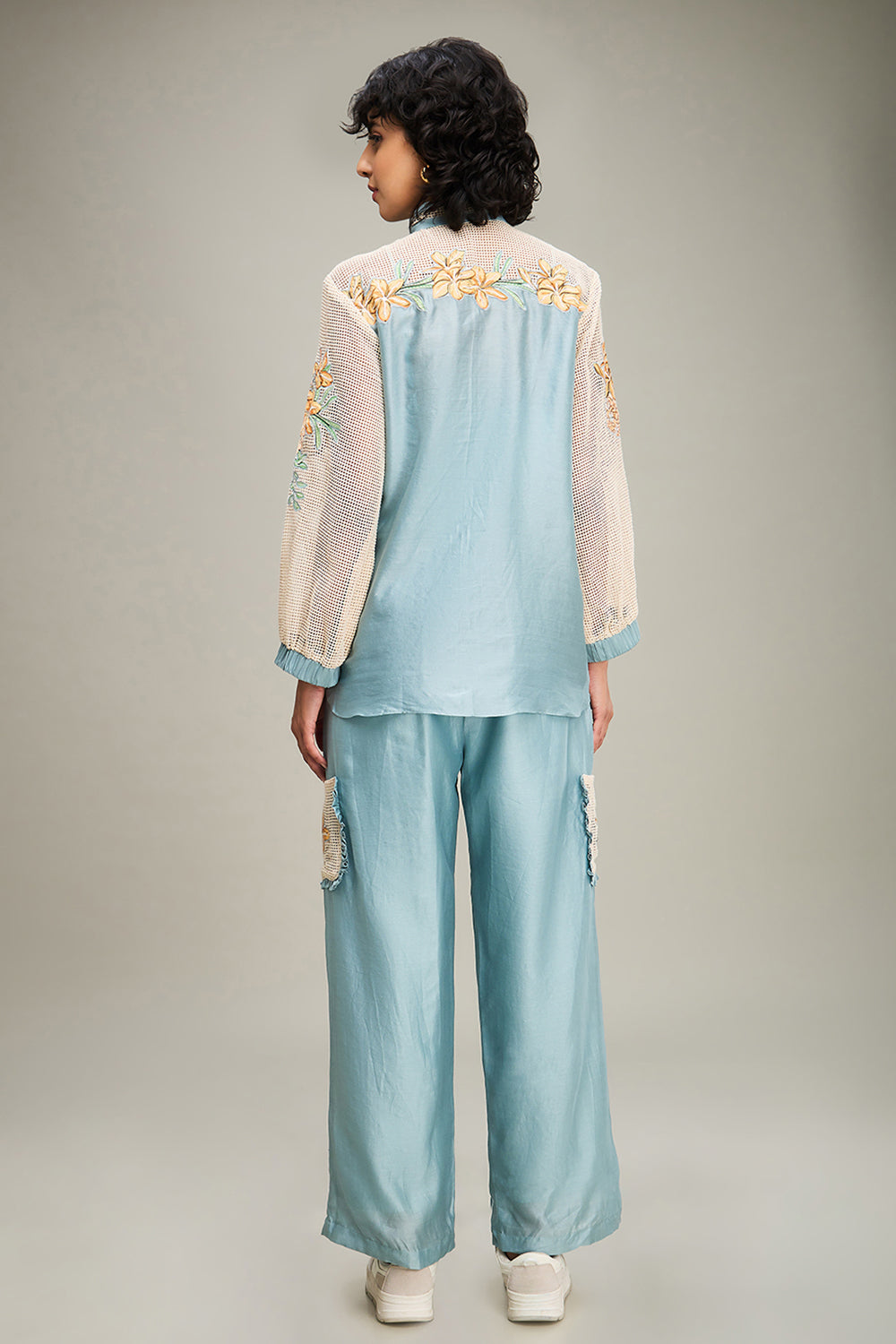 Blue Zinnia Applique Co Ord Set