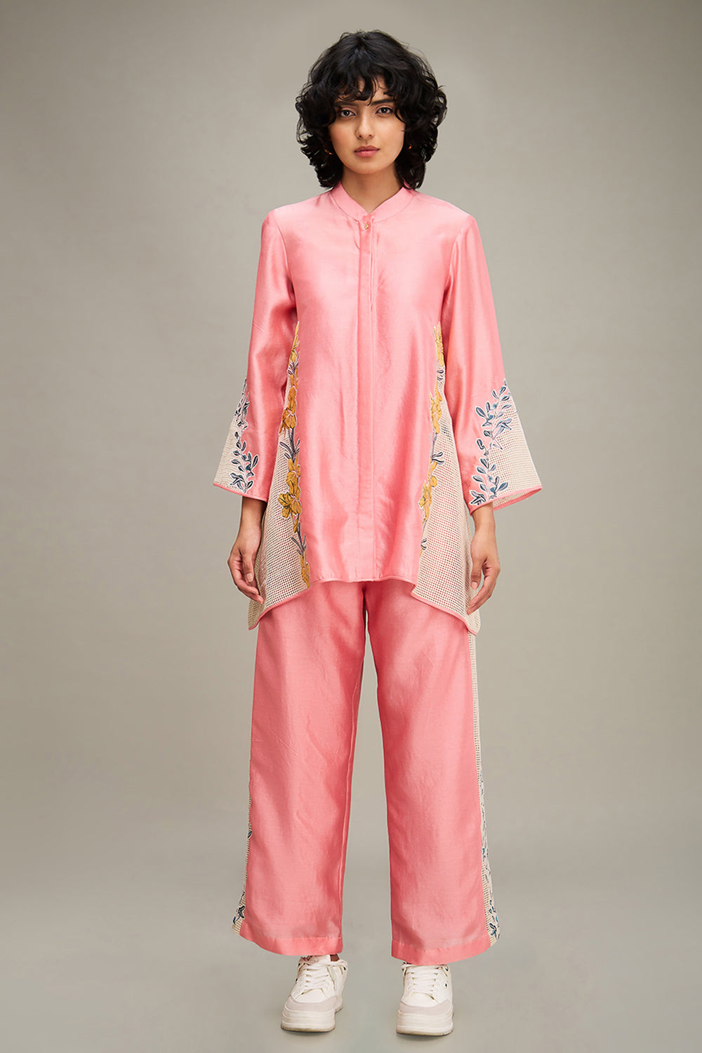 Pink Zinnia Applique Co-Ord Set